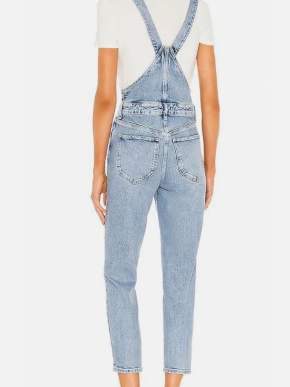 Free People We The Free Shelby Overalls Stone Beach Light Wash Size 27